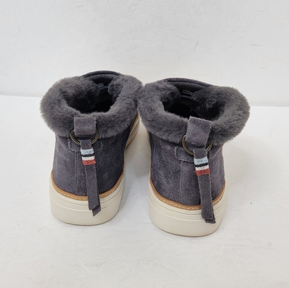 Toms Paxton Slip On Shoes Sneakers Suede Faux Shearling in Forged Iron Grey 8.5 - Picture 9 of 11